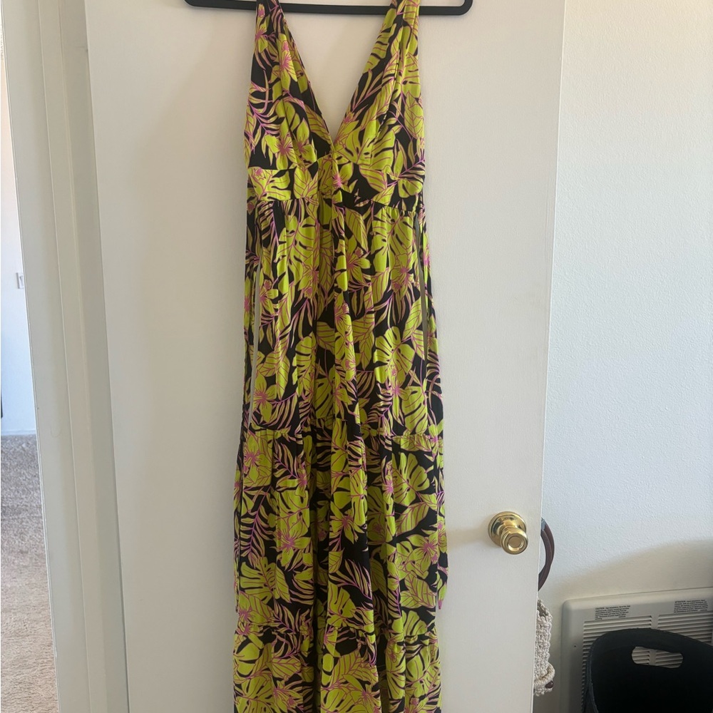 Maaji Neon Leaf Print Dress
